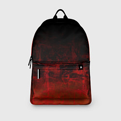 Рюкзак Черный однотонный и гранжевый красный, цвет: 3D-принт — фото 2