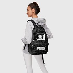 Рюкзак PUBG glitch на темном фоне: символ, надпись, цвет: 3D-принт — фото 2