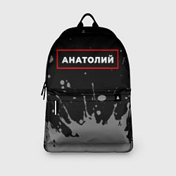 Рюкзак Анатолий - в красной рамке на темном, цвет: 3D-принт — фото 2