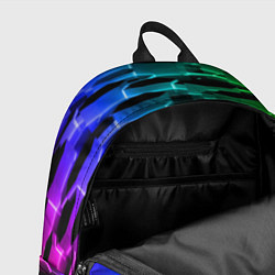Рюкзак Неоновые шестиугольники, цвет: 3D-принт — фото 2