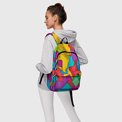 Рюкзак Фон из разноцветных кубиков, цвет: 3D-принт — фото 2
