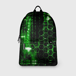 Рюкзак Зелёный программный код, цвет: 3D-принт — фото 2