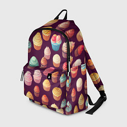Рюкзак Много нарисованных капкейков, цвет: 3D-принт