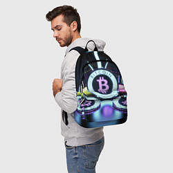 Рюкзак Неоновый светящийся биткоин, цвет: 3D-принт — фото 2
