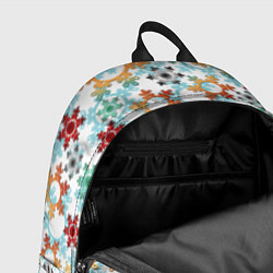 Рюкзак Новогодний декор бумажные разноцветные снежинки, цвет: 3D-принт — фото 2