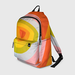 Рюкзак Красно-жёлто-оранжевый паттерн, цвет: 3D-принт
