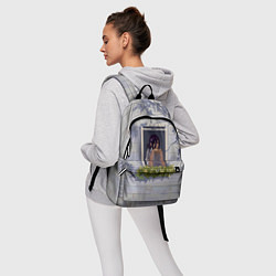 Рюкзак Человек-бензопила Аса Митака в окне, цвет: 3D-принт — фото 2