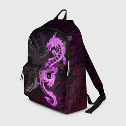 Рюкзак Неоновый дракон purple dragon, цвет: 3D-принт