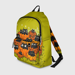 Рюкзак Хэллоуин - коты в тыквах, цвет: 3D-принт