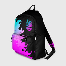 Рюкзак Disturbed неоновый огонь, цвет: 3D-принт