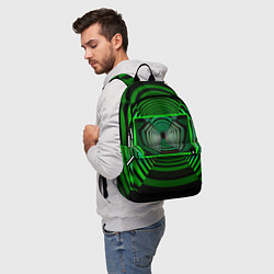 Рюкзак Зелёный туннель - оптическая иллюзия, цвет: 3D-принт — фото 2