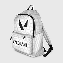 Рюкзак Valorant glitch на светлом фоне: символ, надпись, цвет: 3D-принт