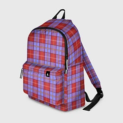 Рюкзак Ткань Шотландка красно-синяя, цвет: 3D-принт