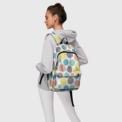 Рюкзак Круги с полосками в точку, цвет: 3D-принт — фото 2