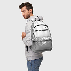 Рюкзак Mercedes speed на светлом фоне со следами шин: сим, цвет: 3D-принт — фото 2