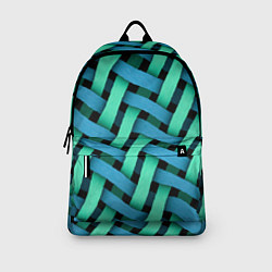 Рюкзак Сине-зелёная плетёнка - оптическая иллюзия, цвет: 3D-принт — фото 2