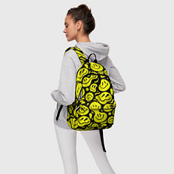 Рюкзак Кислотный желтый смайлик, цвет: 3D-принт — фото 2
