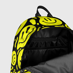 Рюкзак Кислотный желтый смайлик, цвет: 3D-принт — фото 2
