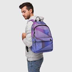 Рюкзак Абстрактные фиолетовые прямоугольники со скругленн, цвет: 3D-принт — фото 2