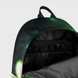 Рюкзак Неоновый зеленый блеск и черный фон, цвет: 3D-принт — фото 2