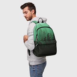 Рюкзак Зелёный туманный лес, цвет: 3D-принт — фото 2