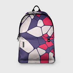 Рюкзак Бело-фиолетово-красный паттерн из камней, цвет: 3D-принт — фото 2