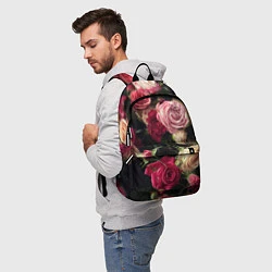 Рюкзак Нежные кустовые розы, цвет: 3D-принт — фото 2