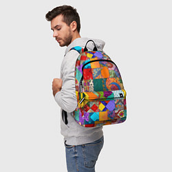 Рюкзак Разноцветные лоскуты, цвет: 3D-принт — фото 2