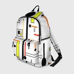 Рюкзак Яркие геометрические фигуры на белом фоне, цвет: 3D-принт