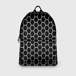 Рюкзак Черно белые соты абстракция, цвет: 3D-принт — фото 2
