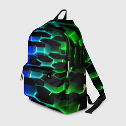 Рюкзак Неоновый разлом световых плит, цвет: 3D-принт