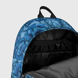 Рюкзак Синие цветы, цвет: 3D-принт — фото 2