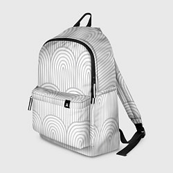 Рюкзак Светло-серый овальный паттерн, цвет: 3D-принт