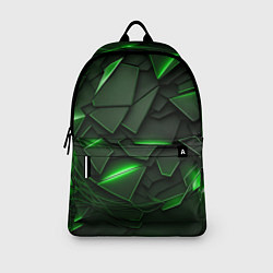 Рюкзак Зеленые объемные осколки, цвет: 3D-принт — фото 2