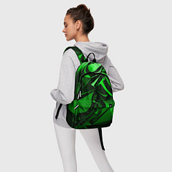 Рюкзак Зеленые объемные объекты, цвет: 3D-принт — фото 2