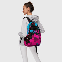 Рюкзак Quake - neon gradient: символ сверху, цвет: 3D-принт — фото 2