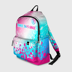 Рюкзак Three Days Grace neon gradient style: символ сверх, цвет: 3D-принт