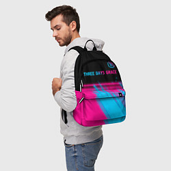 Рюкзак Three Days Grace - neon gradient: символ сверху, цвет: 3D-принт — фото 2