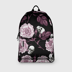Рюкзак Розовые цветы с черепами, цвет: 3D-принт — фото 2
