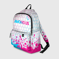Рюкзак Among Us neon gradient style: символ сверху, цвет: 3D-принт