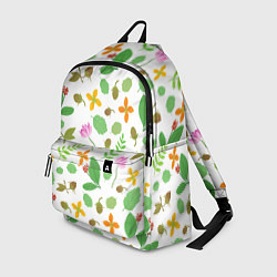 Рюкзак Цветы и листья, цвет: 3D-принт