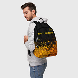 Рюкзак Twenty One Pilots - gold gradient: символ сверху, цвет: 3D-принт — фото 2