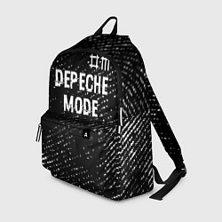 Рюкзак Depeche Mode glitch на темном фоне: символ сверху, цвет: 3D-принт