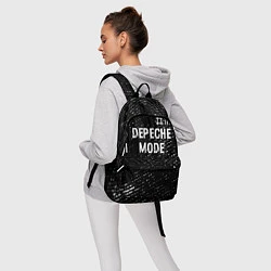 Рюкзак Depeche Mode glitch на темном фоне: символ сверху, цвет: 3D-принт — фото 2