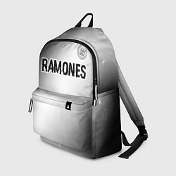 Рюкзак Ramones glitch на светлом фоне: символ сверху, цвет: 3D-принт