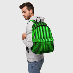 Рюкзак Зеленые неоновый световой фон, цвет: 3D-принт — фото 2