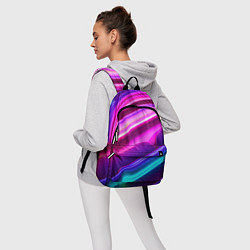 Рюкзак Неоновые объемные полосы, цвет: 3D-принт — фото 2