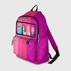 Рюкзак Группа Black pink на фоне оттенков розового, цвет: 3D-принт