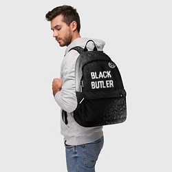 Рюкзак Black Butler glitch на темном фоне: символ сверху, цвет: 3D-принт — фото 2