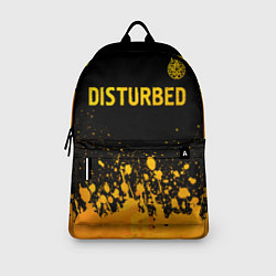 Рюкзак Disturbed - gold gradient: символ сверху, цвет: 3D-принт — фото 2